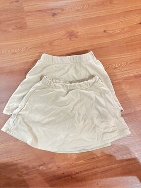 Place Girls' Cream A-Line Skort Duo